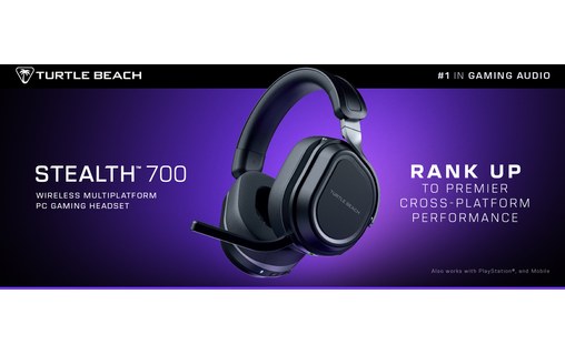 Casque gaming sans fil Turtle Beach Stealth 700 pour PC Gris, Noir - Bluetooth