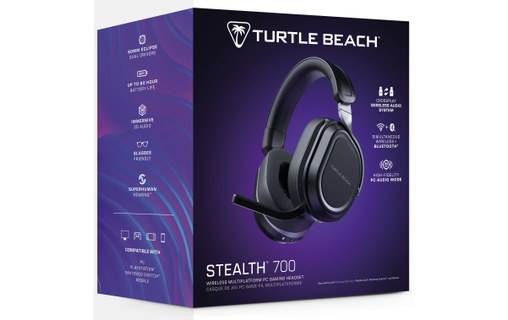 Casque gaming sans fil Turtle Beach Stealth 700 pour PC Gris, Noir - Bluetooth