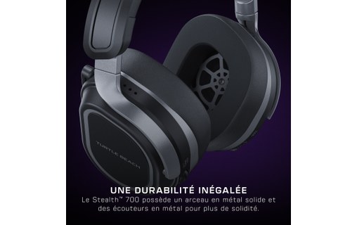 Casque gaming sans fil Turtle Beach Stealth 700 pour PC Gris, Noir - Bluetooth