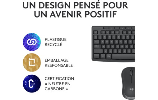 Clavier + Souris sans fil Logitech MK370 Combo for Business