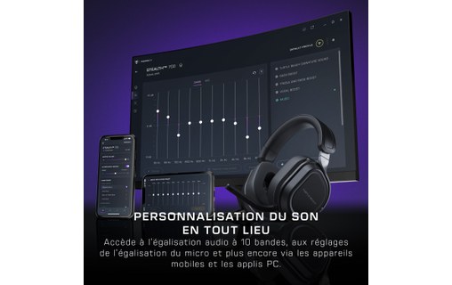 Casque gaming sans fil Turtle Beach Stealth 700 pour PC Gris, Noir - Bluetooth