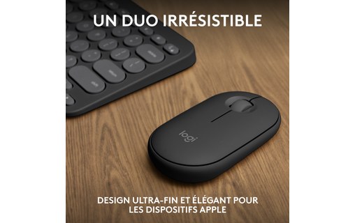 Clavier + Souris sans fil pour Mac Logitech Pebble 2 Combo - Graphite