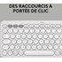 Clavier + Souris sans fil Logitech Pebble 2 Combo - Blanc