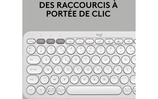Clavier + Souris sans fil Logitech Pebble 2 Combo - Blanc