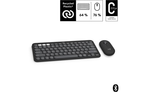 Clavier + Souris sans fil pour Mac Logitech Pebble 2 Combo - Graphite