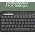 Clavier + Souris sans fil pour Mac Logitech Pebble 2 Combo - Graphite