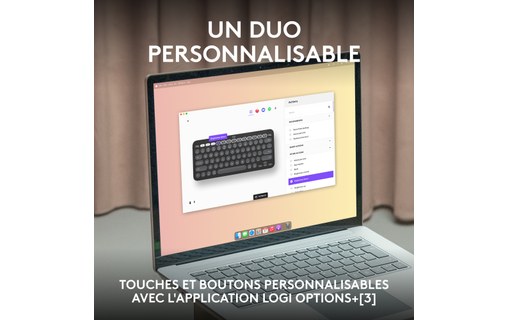 Clavier + Souris sans fil pour Mac Logitech Pebble 2 Combo - Graphite