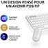 Clavier + Souris sans fil Logitech Pebble 2 Combo - Blanc