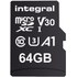 Carte microSDXC Integral UltimaPro 64 Go avec adaptateur SD, UHS-I, V30