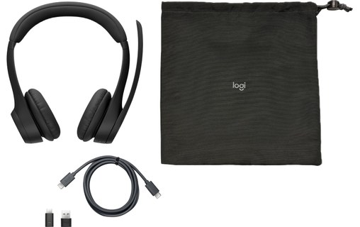 Micro-casque sans fil Logitech Zone 305 - Version Teams avec récepteur USB, Noir