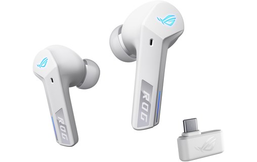 Écouteurs gaming sans fil Asus ROG Cetra True Wireless SpeedNova, Blanc