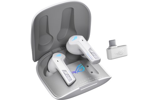 Écouteurs gaming sans fil Asus ROG Cetra True Wireless SpeedNova, Blanc