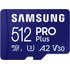 Carte microSDXC Samsung PRO Plus (2024) 512 Go avec adaptateur SD, UHS-I, V30