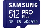 Carte microSDXC Samsung PRO Plus (2024) 512 Go avec adaptateur SD, UHS-I, V30