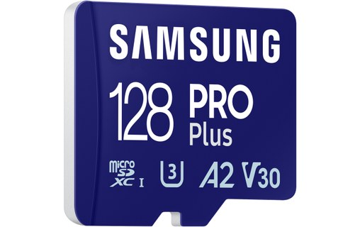 Carte microSDXC Samsung PRO Plus (2024) 128 Go avec adaptateur SD, UHS-I, V30
