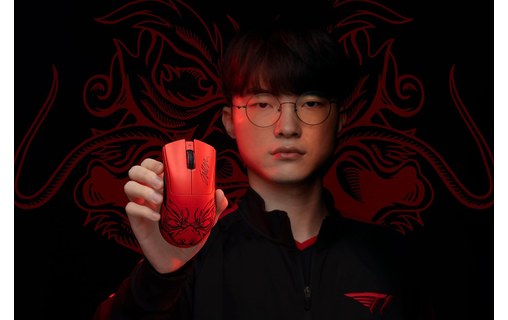 Souris Gaming sans fil Razer DeathAdder V3 Pro - Faker Edition - Rouge