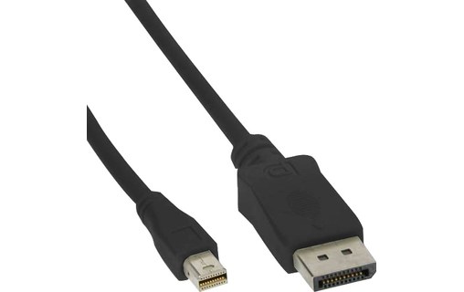 Câble Mini DisplayPort mâle vers DisplayPort mâle - 1 m - Noir - Vidéo -  Macway