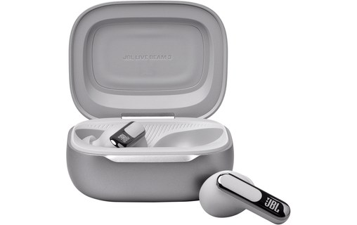 Écouteurs sans fil JBL Live Beam 3, Argent - Bluetooth