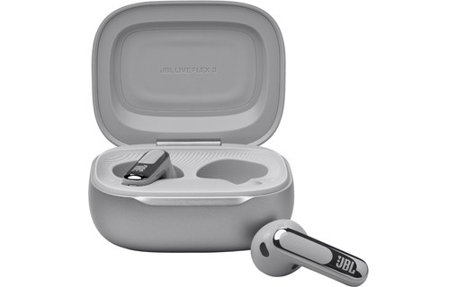 Écouteurs sans fil JBL Live Flex 3, Argent - Bluetooth