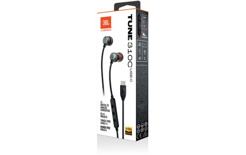Écouteurs JBL Tune 310C, Noir