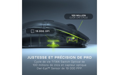 Souris Gaming sans fil Turtle Beach Kone XP Air - Noire