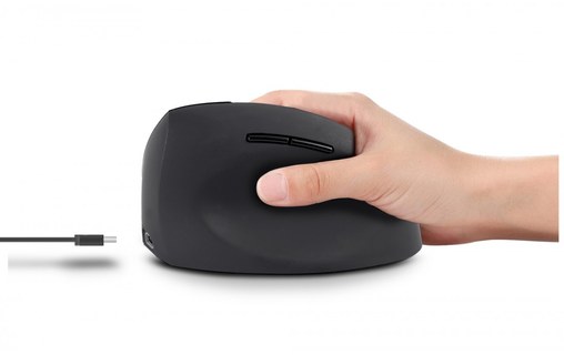 Souris sans fil Urban Factory Ergo Next - Noire - Ergonomique