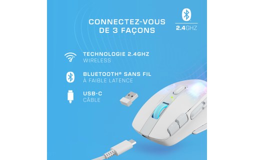 Souris Gaming sans fil Turtle Beach Kone XP Air - Blanche
