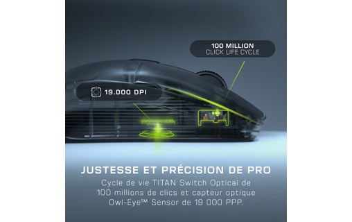 Souris Gaming sans fil Turtle Beach Kone XP Air - Blanche