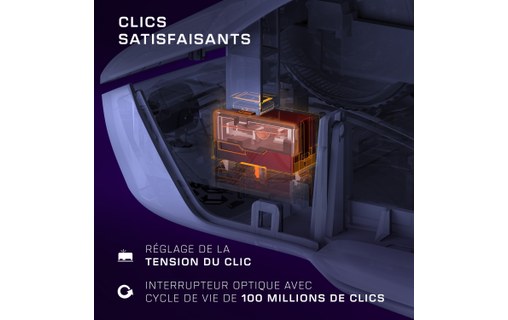 Souris Gaming sans fil Turtle Beach Kone II Air - Blanche