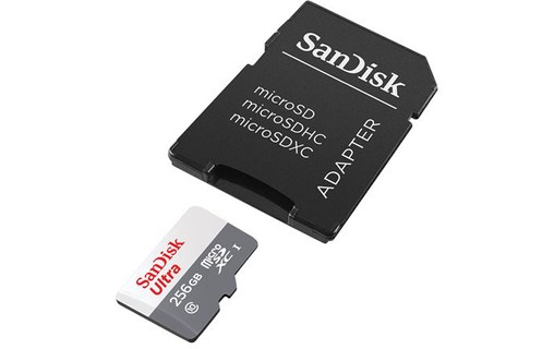 Carte microSDXC SanDisk Ultra 256 Go avec adaptateur SD, UHS-I