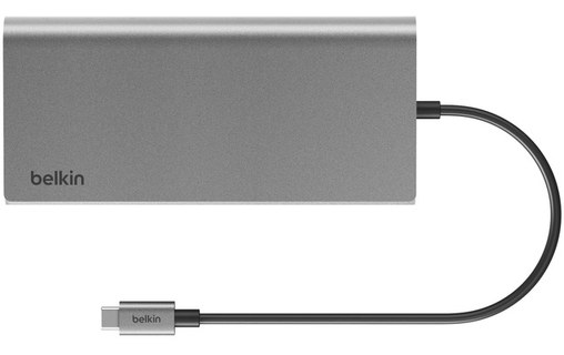 Station d'accueil USB-C 8 ports - Belkin Connect - 2x HDMI 4K + Ethernet Gigabit