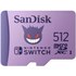 Carte microSDXC SanDisk pour Nintendo Switch édition Pokemon 512 Go, V30