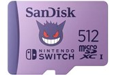 Carte microSDXC SanDisk pour Nintendo Switch édition Pokemon 512 Go, V30