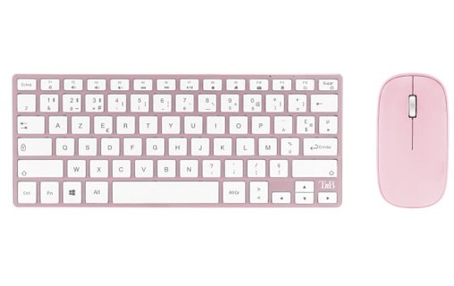 Clavier + Souris sans fil T'nB iClick Color - Rose