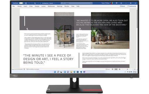 Écran 27" Lenovo ThinkVision S27i-30 - HDMI/VGA