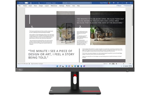 Écran 27" Lenovo ThinkVision S27i-30 - HDMI/VGA
