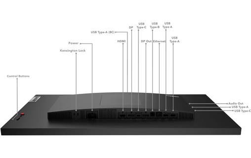 Écran 27" Lenovo ThinkVision P27h-30 - HDMI/DisplayPort/USB-C - 63A1GAT1EU
