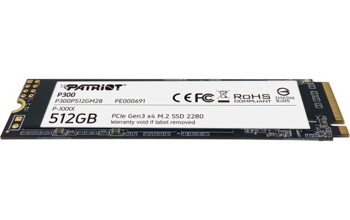 Patriot Memory P300 512 Go - SSD M.2 2280 NVMe PCIe 3.0