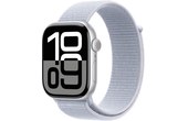 Apple Watch series 10 GPS 46 mm Aluminium Argent Boucle Sport Nuée bleue