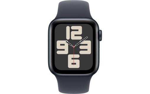 Apple Watch SE GPS 40 mm Aluminium Minuit Bracelet Sport Minuit - M/L
