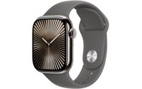 Apple Watch series 10 GPS + Cellular 42 Titane Naturel B. Sport Gris minéral S/M