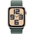Apple Watch SE GPS 44 mm Aluminium Lumière stellaire Boucle Sport Vert lacustre