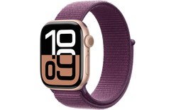 Apple Watch series 10 GPS 42 mm Aluminium Or rose Boucle Sport Prune
