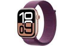 Apple Watch series 10 GPS 46 mm Aluminium Or rose Boucle Sport Prune