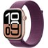 Apple Watch series 10 GPS 46 mm Aluminium Or rose Boucle Sport Prune