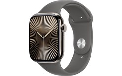 Apple Watch series 10 GPS + Cellular 46 Titane Naturel B. Sport Gris minéral S/M