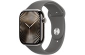 Apple Watch series 10 GPS + Cellular 46 Titane Naturel B. Sport Gris minéral S/M