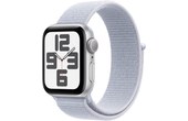 Apple Watch SE GPS 40 mm Aluminium Argent Boucle Sport Nuée bleue