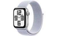 Apple Watch SE GPS 40 mm Aluminium Argent Boucle Sport Nuée bleue
