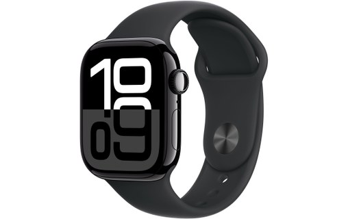 Apple Watch series 10 GPS + Cellular 42 mm Alu. Noir de jais B. Sport S/M